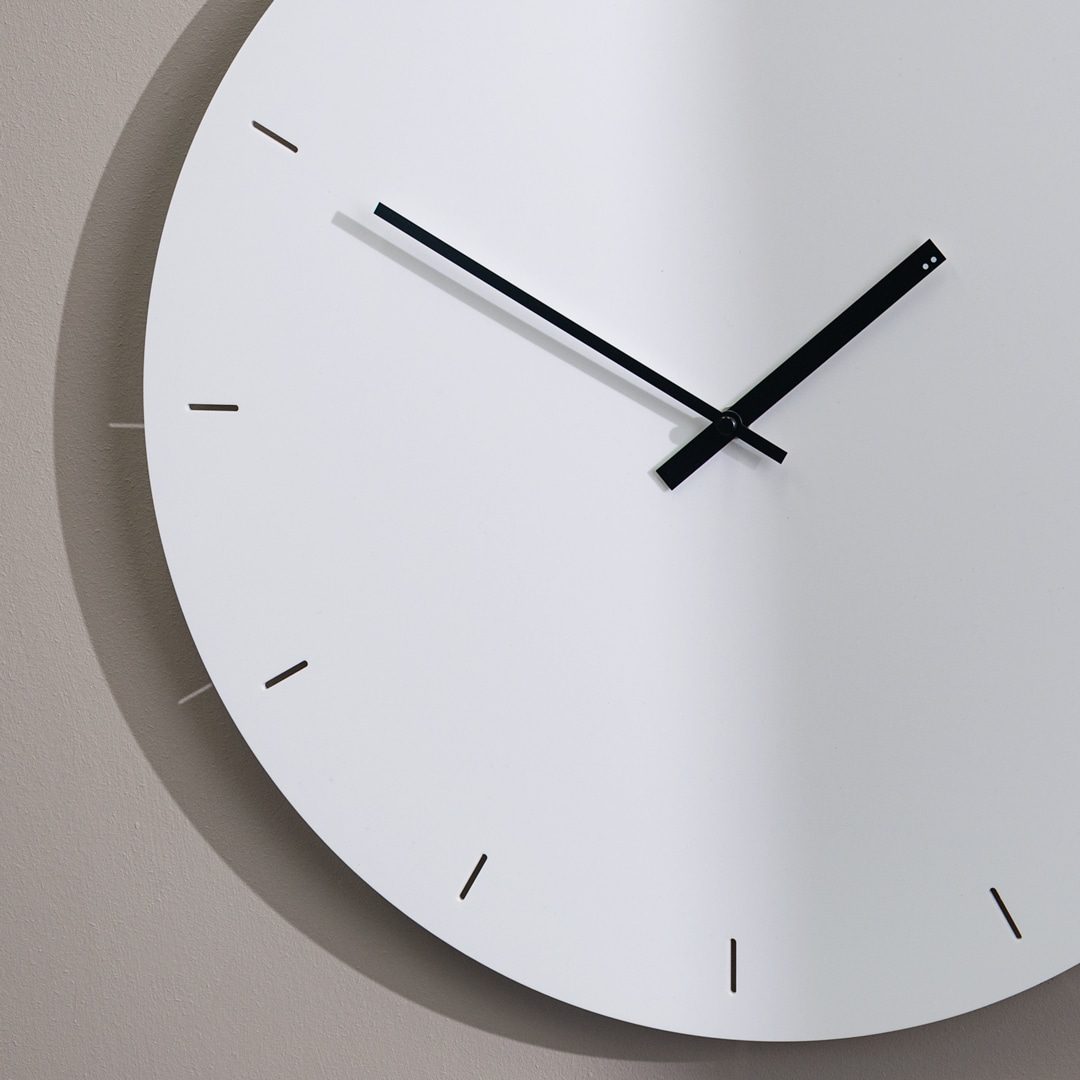 TOO DESIGNS Minimal Clock, White, Ø 49 cm