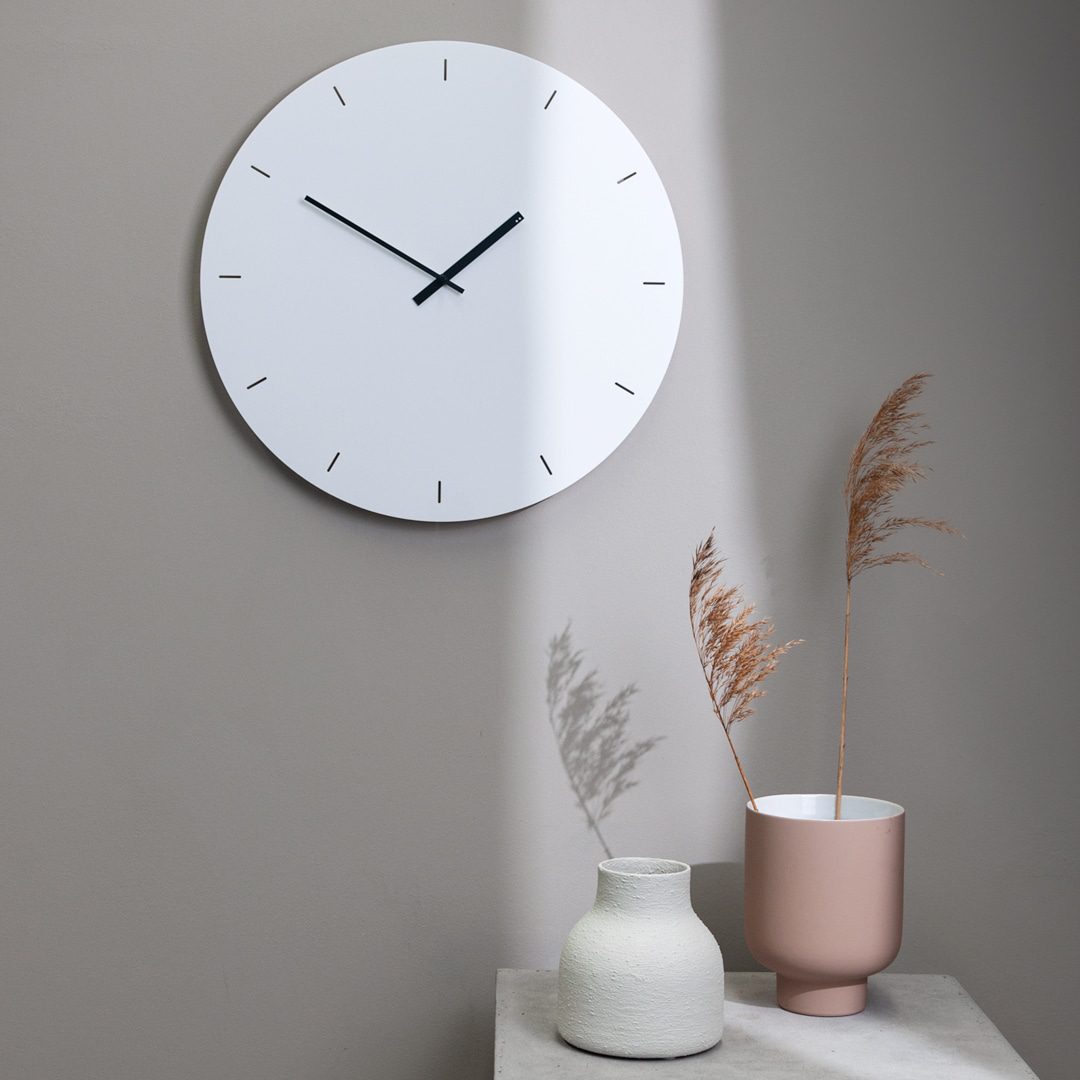 TOO DESIGNS Minimal Clock, White, Ø 49 cm