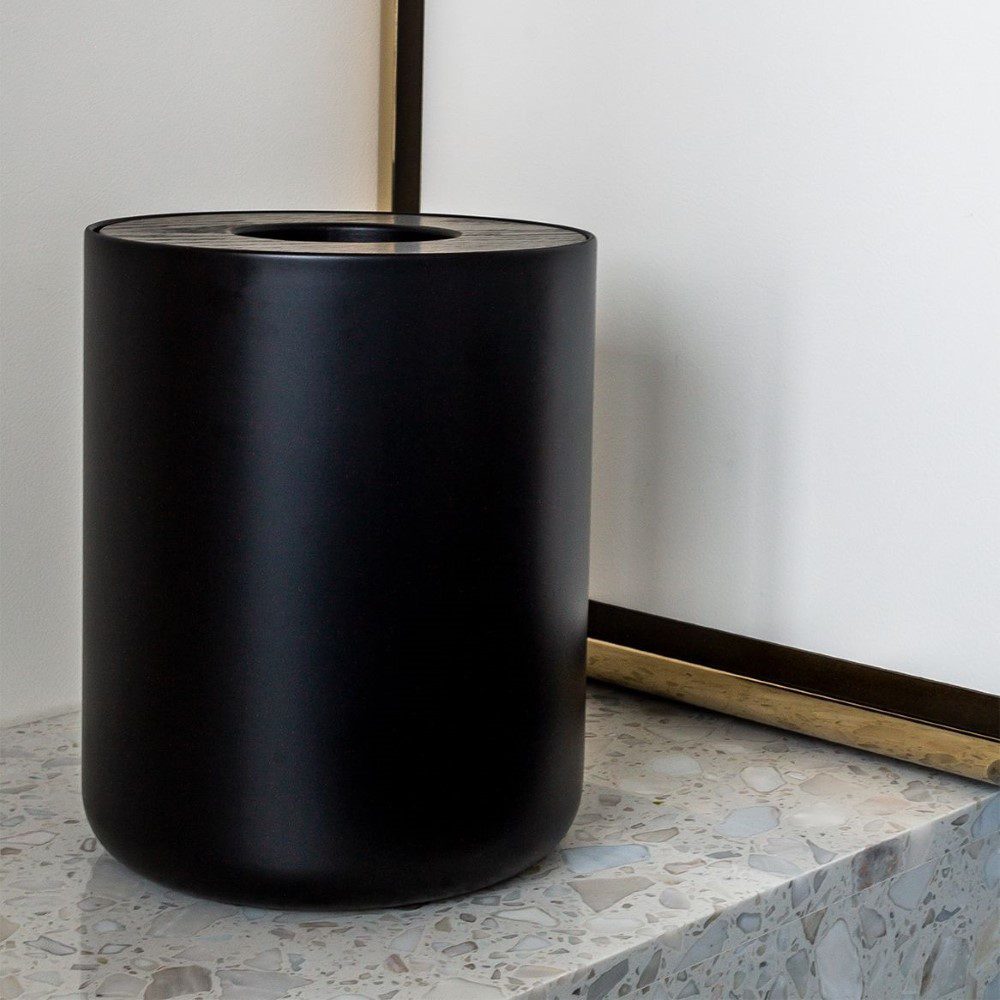 11093 Designstuff Round Bin black