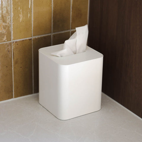 DESIGNSTUFF Square Tissue Box, White