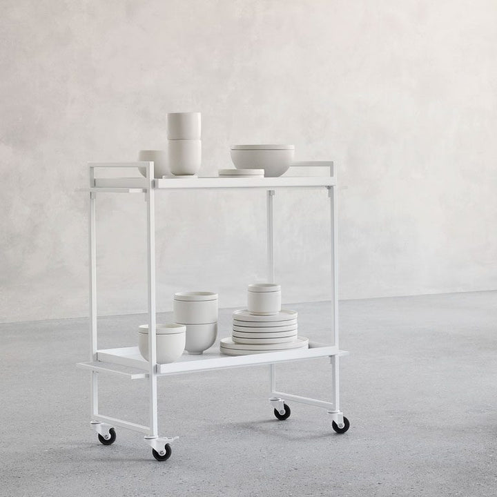 KRISTINA DAM STUDIO Bauhaus Drinks Trolley/Bar Cart, White