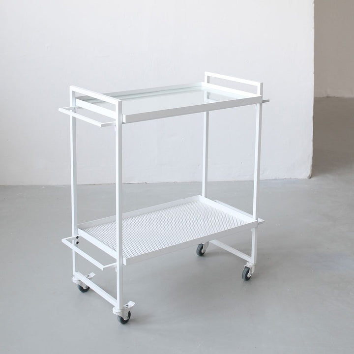 KRISTINA DAM STUDIO Bauhaus Drinks Trolley/Bar Cart, White