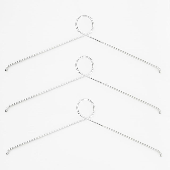 NORDIC FUNCTION Loop It Hanger, Chrome, Set of 3