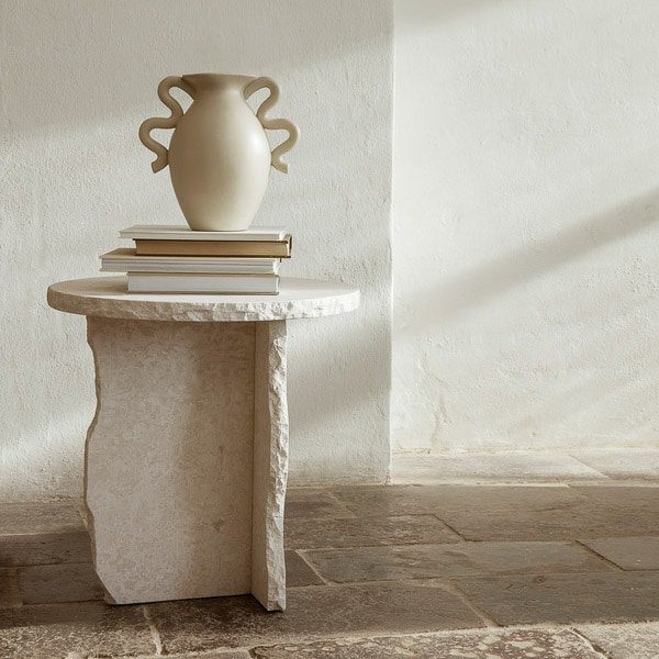 ferm LIVING Verso Table Vase, H27cm, Cream