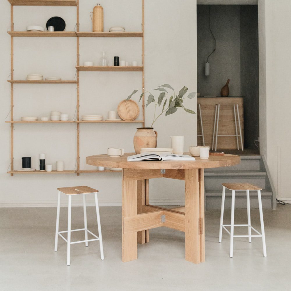 PRE-ORDER | FRAMA Adam Counter Stool, Oak/Warm White – 3 Sizes