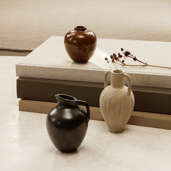 ferm LIVING Ary Mini Vase, Large, H11,5cm, Sand