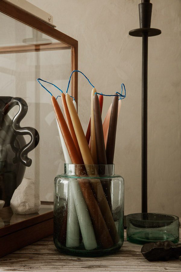 ferm LIVING Dipped Candles, Straw (Set of 2)