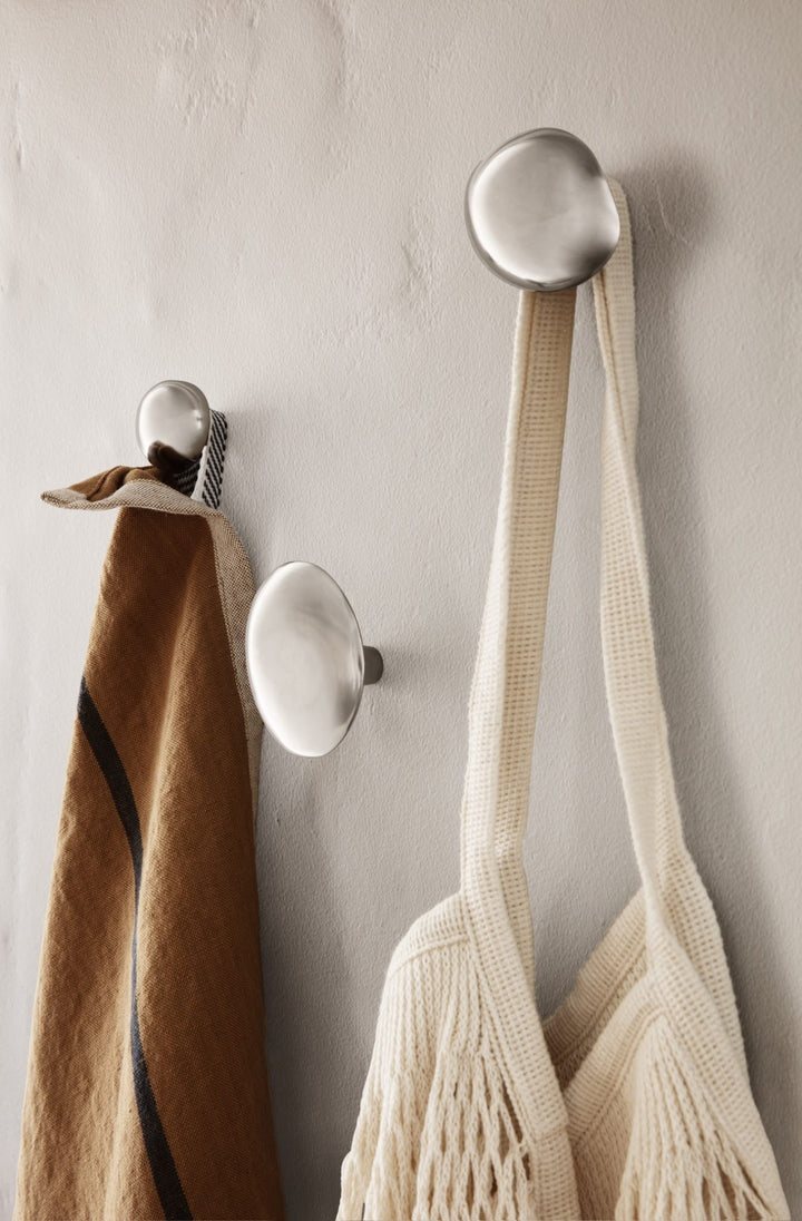 ferm LIVING x Helena Rohner Chanterelle Wall Hook/Knob, Stainless Steel