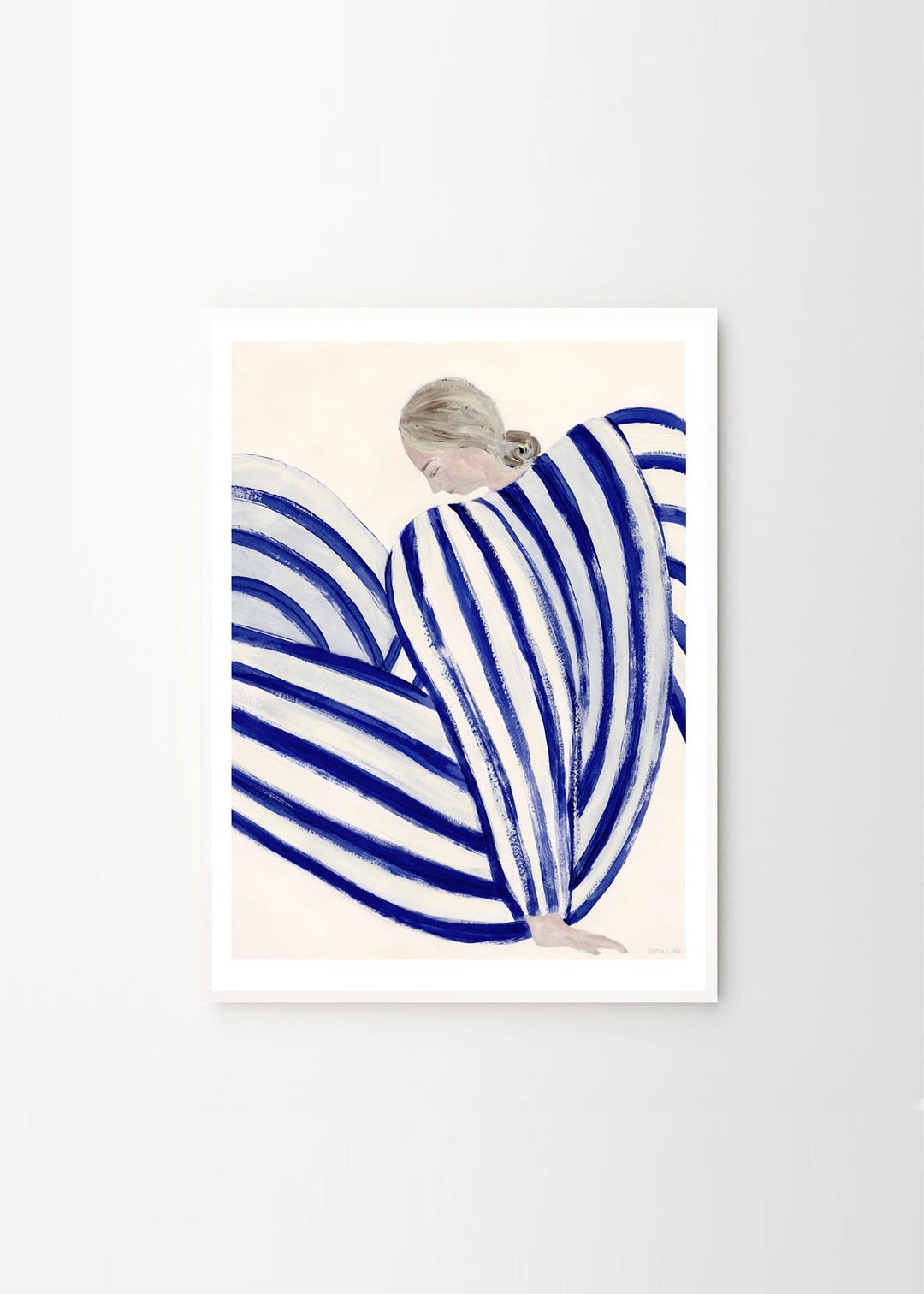 THE POSTER CLUB Sofia Lind, Blue Stripe At Concorde, Poster Art Print, 50x70cm