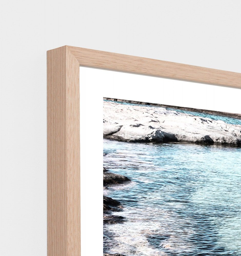 MIDDLE OF NOWHERE Shimmering Inlet Glass Framed Art Print, 113x69cm