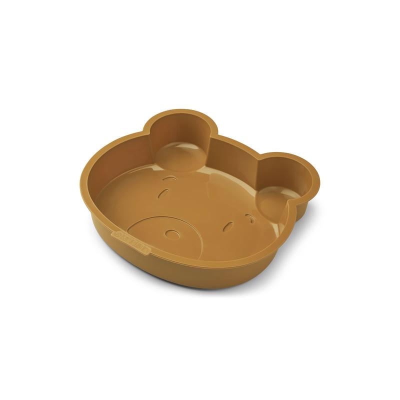 LIEWOOD Amory Silicone Cake Pan, Mr Bear Golden Caramel