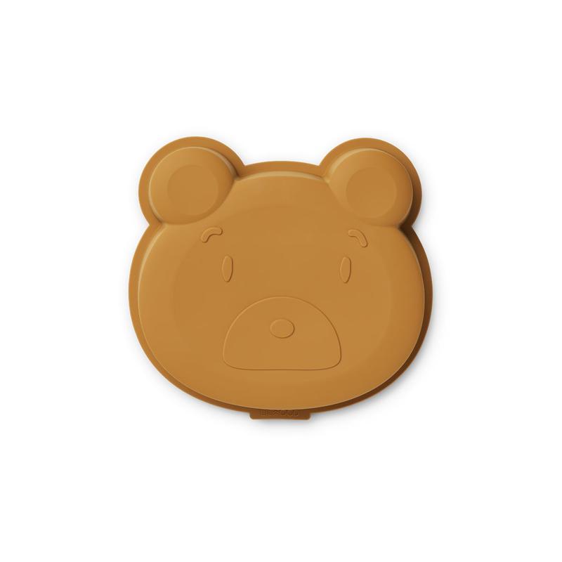 LIEWOOD Amory Silicone Cake Pan, Mr Bear Golden Caramel