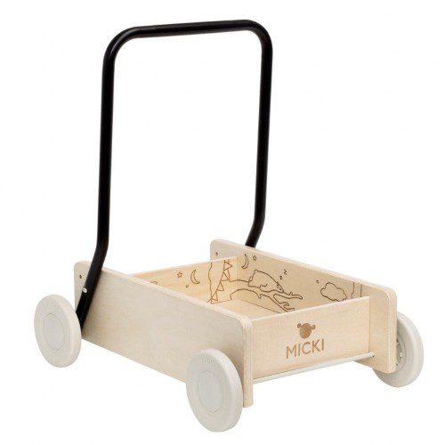 MICKI Premium Wooden Adjustable Walker, Natural