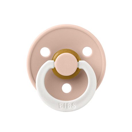 BIBS Colour Night Glow Pacifier/Dummy, Blush (Set of 2)