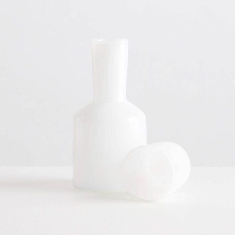 MAISON BALZAC J'ai Soif Carafe Set, Opaque White