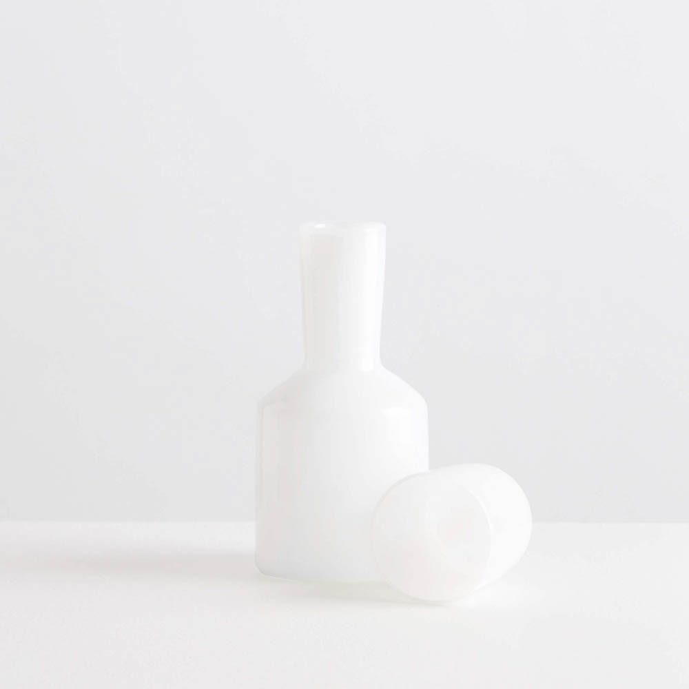 MAISON BALZAC J'ai Soif Carafe Set, Opaque White