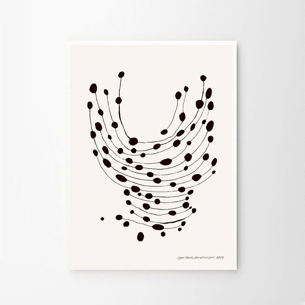 THE POSTER CLUB Leise Dich Abrahamsen, Dancing Dots, Poster Art Print, 40x50cm