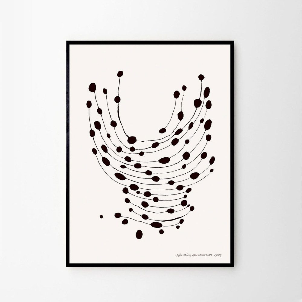 THE POSTER CLUB Leise Dich Abrahamsen, Dancing Dots, Poster Art Print, 40x50cm