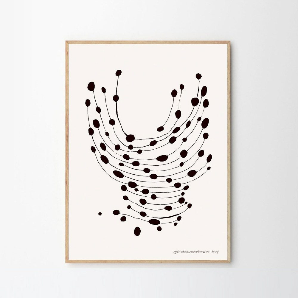 THE POSTER CLUB Leise Dich Abrahamsen, Dancing Dots, Poster Art Print, 40x50cm