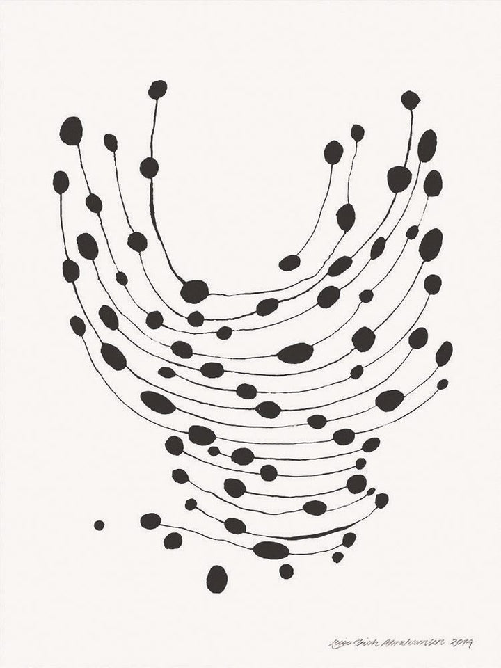 THE POSTER CLUB Leise Dich Abrahamsen, Dancing Dots, Poster Art Print, 40x50cm