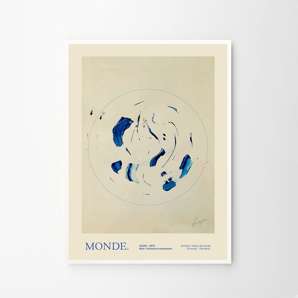 THE POSTER CLUB Lucrecia Rey Caro, Le Monde, Poster Art Print, 50x70cm