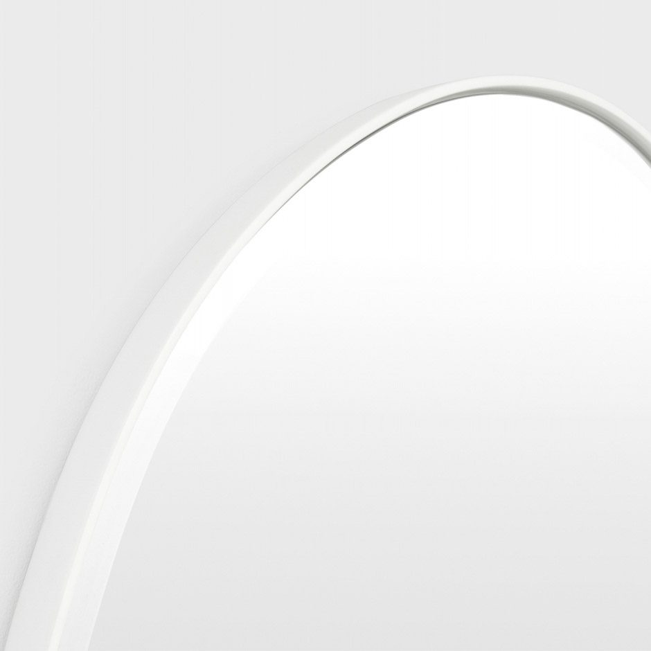 MIDDLE OF NOWHERE Pebble Mirror, Bright White, 55x70cm