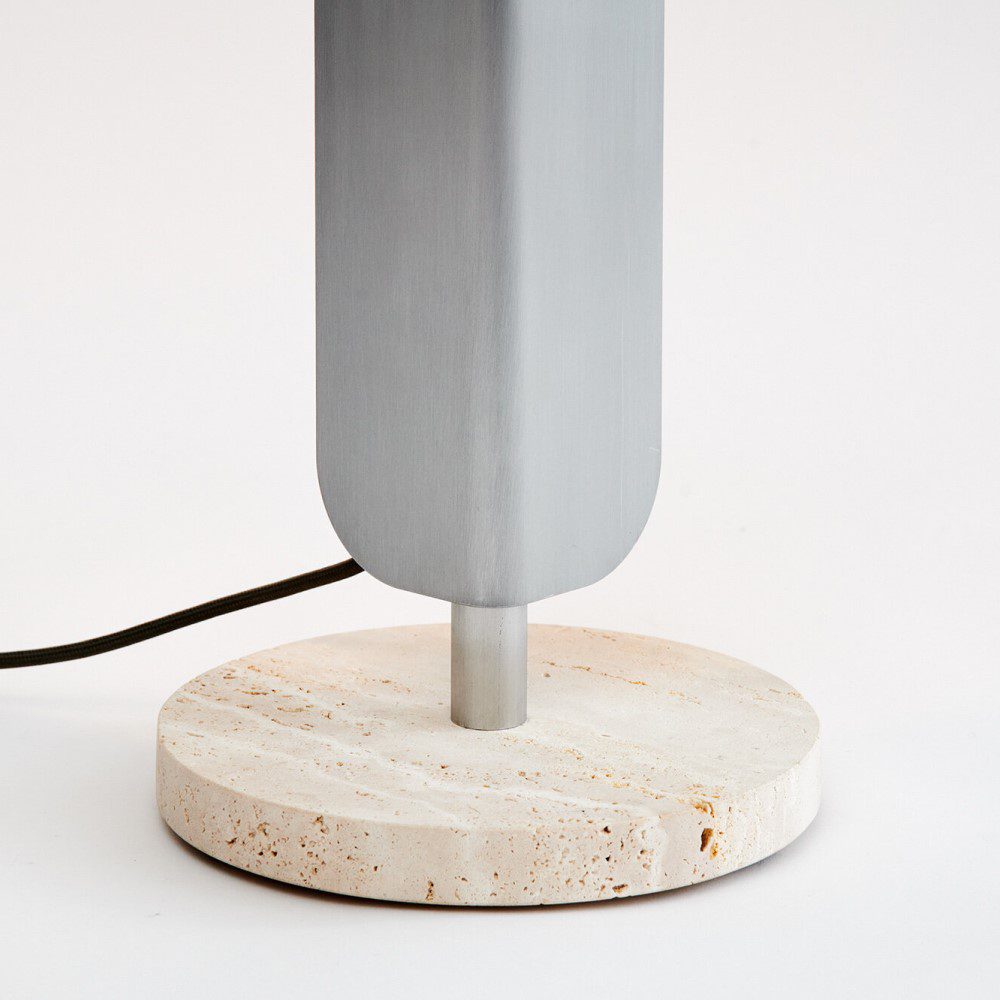 PRE-ORDER | BEN TOVIM DESIGN Formation Floor Lamp, Raw Travertine/Brushed Aluminium