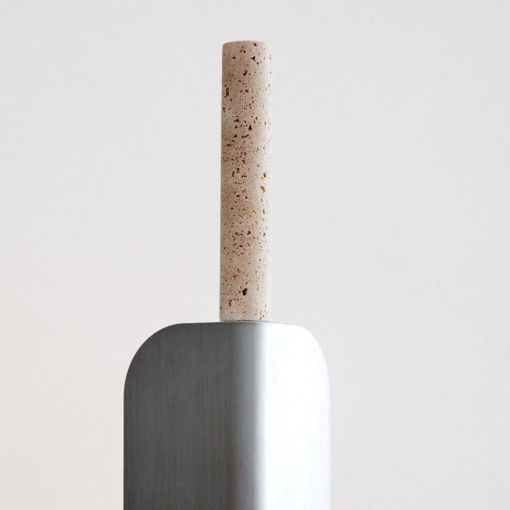 PRE-ORDER | BEN TOVIM DESIGN Formation Floor Lamp, Raw Travertine/Brushed Aluminium