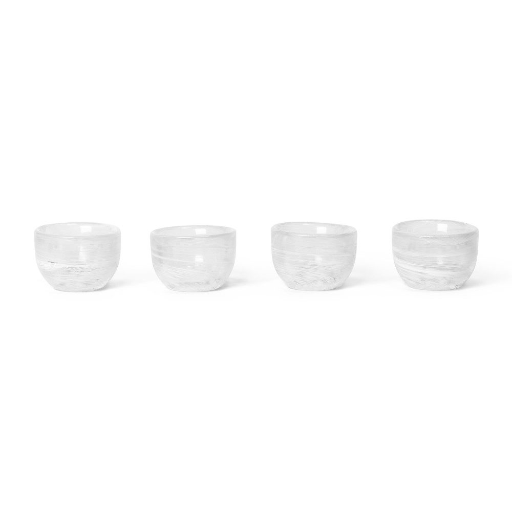 ferm LIVING Tinta Egg Cups, White (Set of 4)