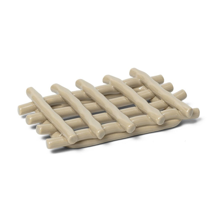 ferm LIVING Ceramic Soap Tray, Cashmere