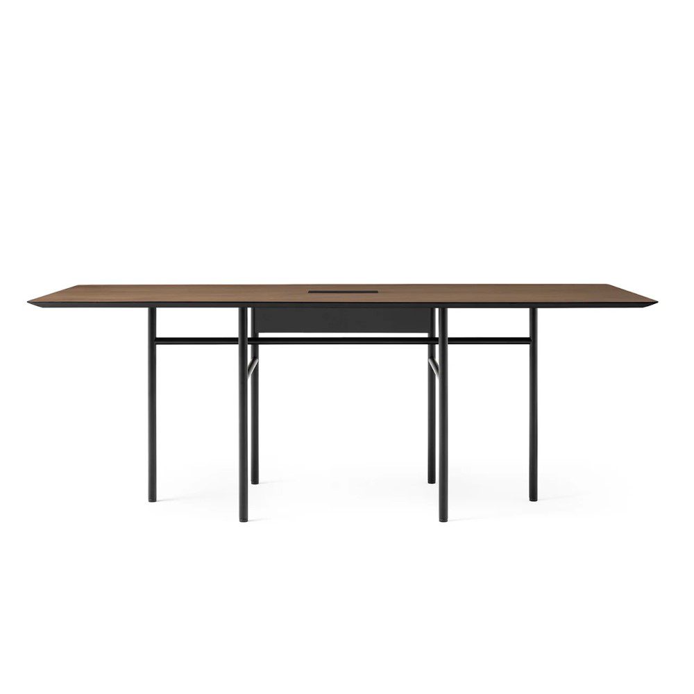 PRE-ORDER | AUDO CPH (Ex MENU) Snaregade Conference Table, Rectangular, Black Steel/Dark Stained Oak