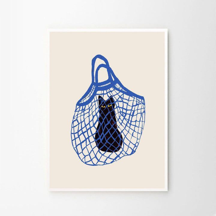 THE POSTER CLUB Chloe Purpero Johnson, The Cat’s in the Bag Art Print, A5