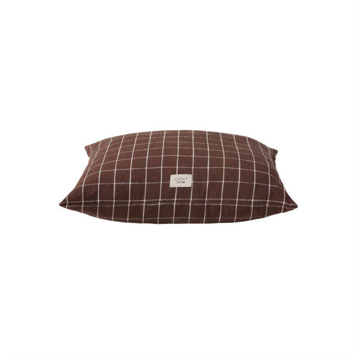 OYOY ZOO Kyoto Dog Cushion, Small, Choc