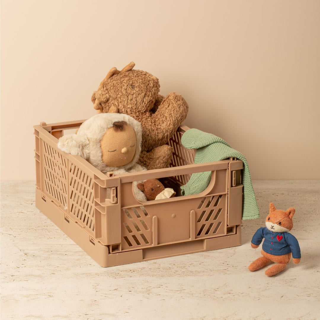 DESIGNSTUFF Slant Collapsible Crate, M, 33x25cm, Tuscany