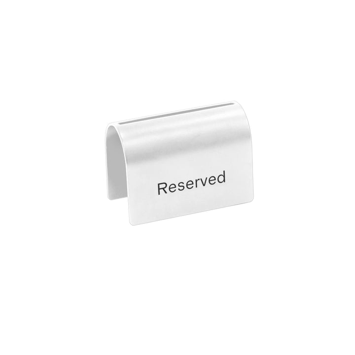 DESIGNSTUFF Table Signage, Reserved, White (Set of 4)