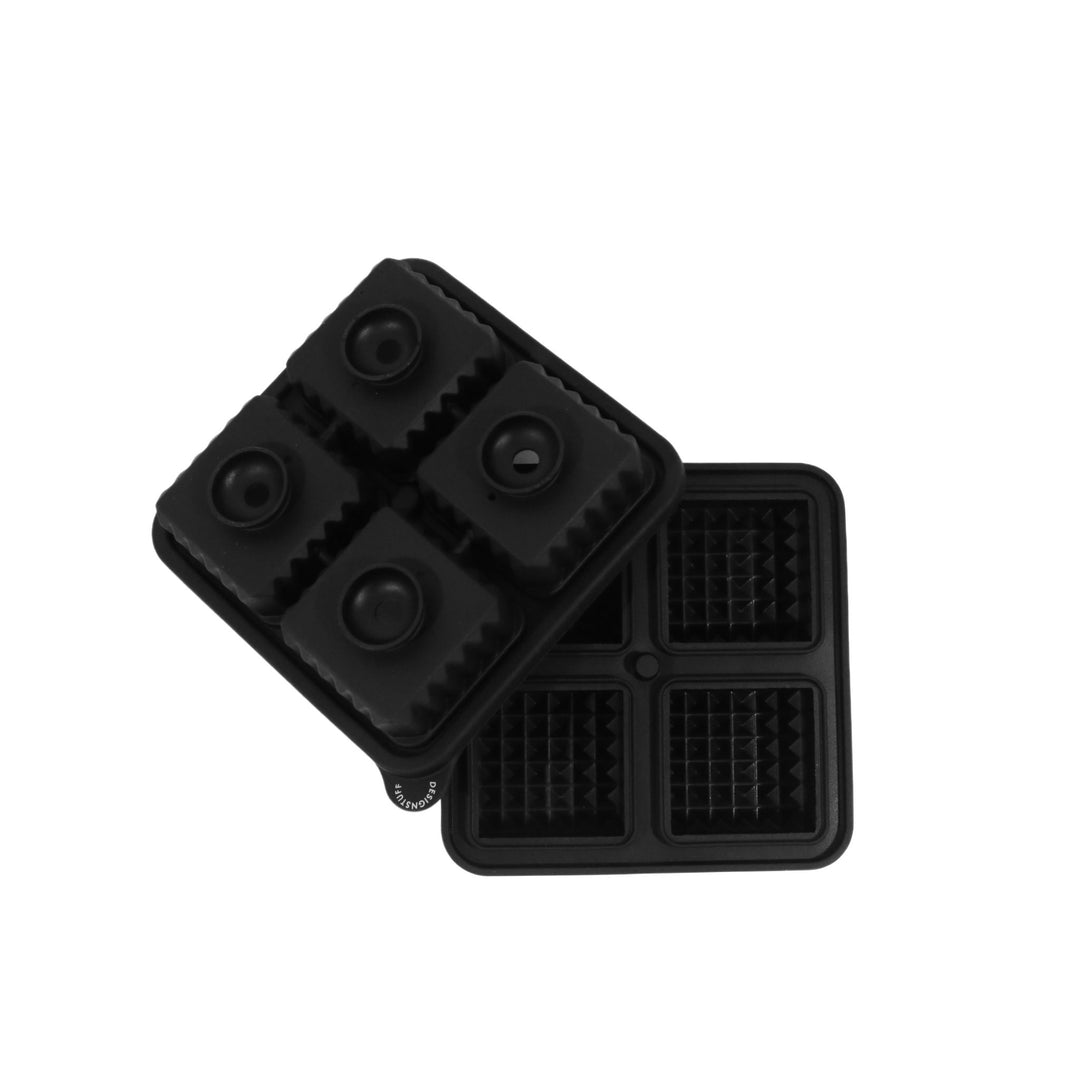 DESIGNSTUFF Prism Ice Cube Tray, Black