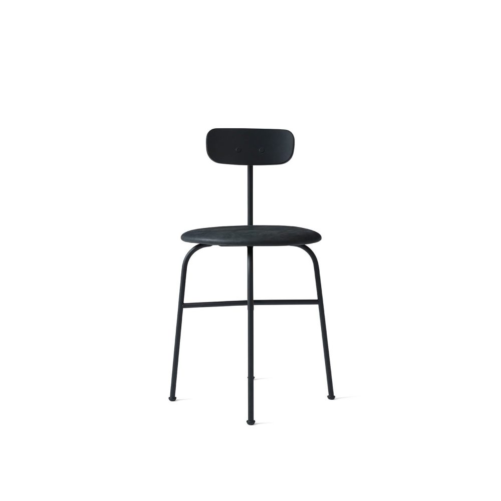 AUDO CPH (Ex MENU) Afteroom Dining Chair, Black/Back, Upholstered Seat Dunes Antrazit 21003