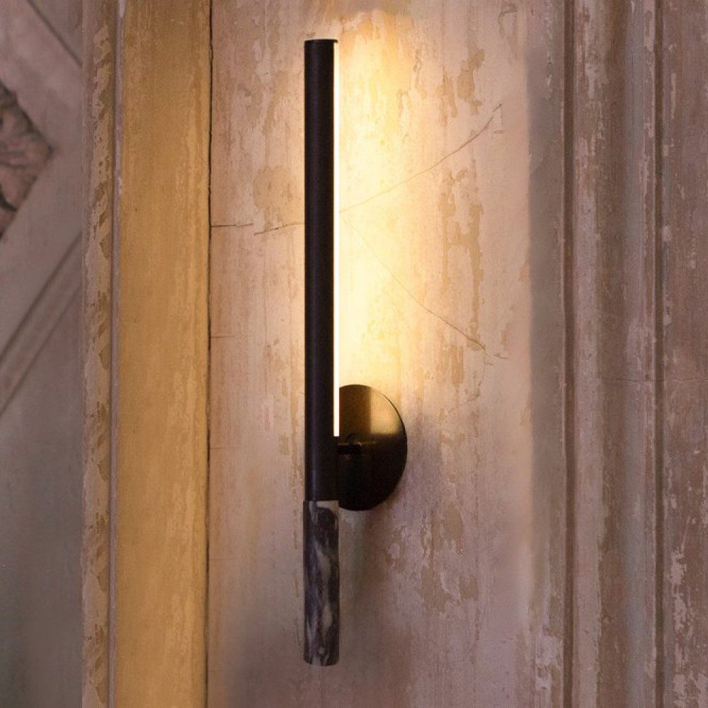 BEN TOVIM DESIGN Formation Wall Light/Sconce, Patina Bronze/Calacatta Viola