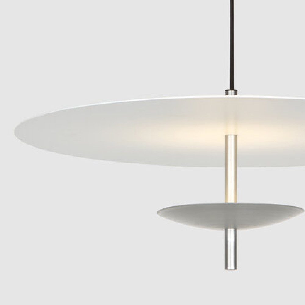 PRE-ORDER | BEN-TOVIM DESIGN Reflector Round Pendant, Brushed Anodised Silver - 2 Sizes