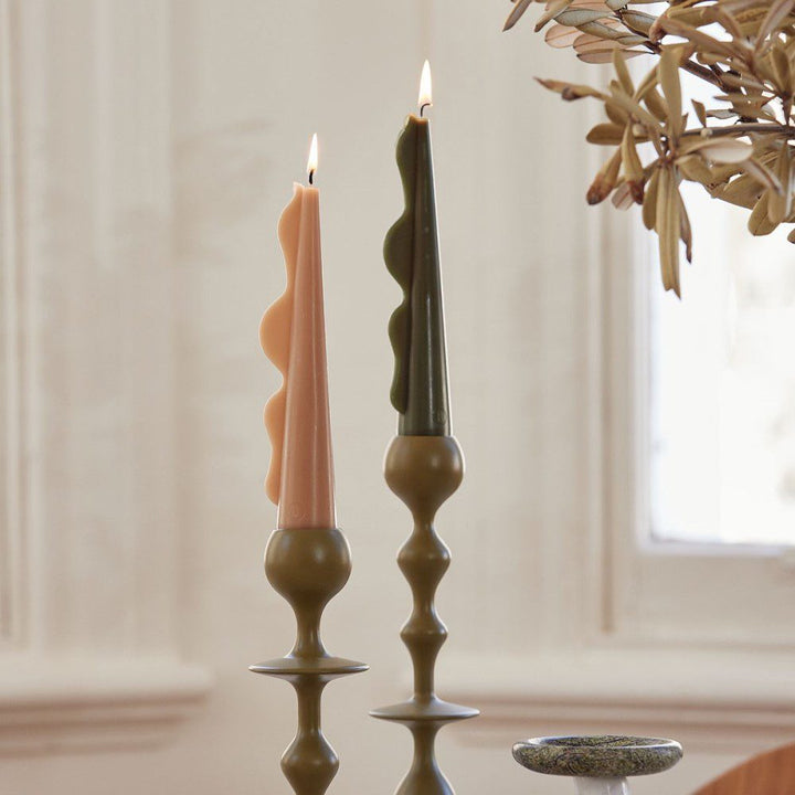 BLACK BLAZE Seaweed Pillar Candle, Toffee