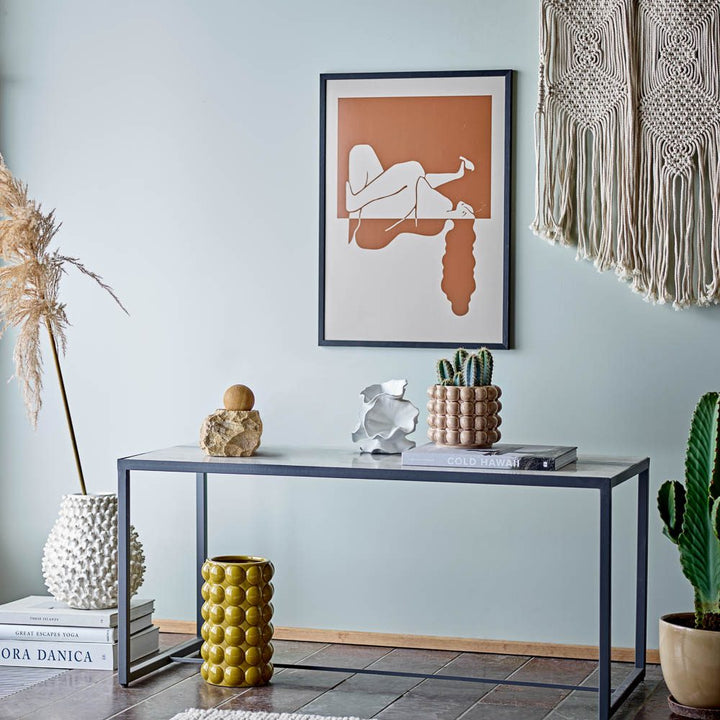 A style image of Madelein wall art print in a living room.