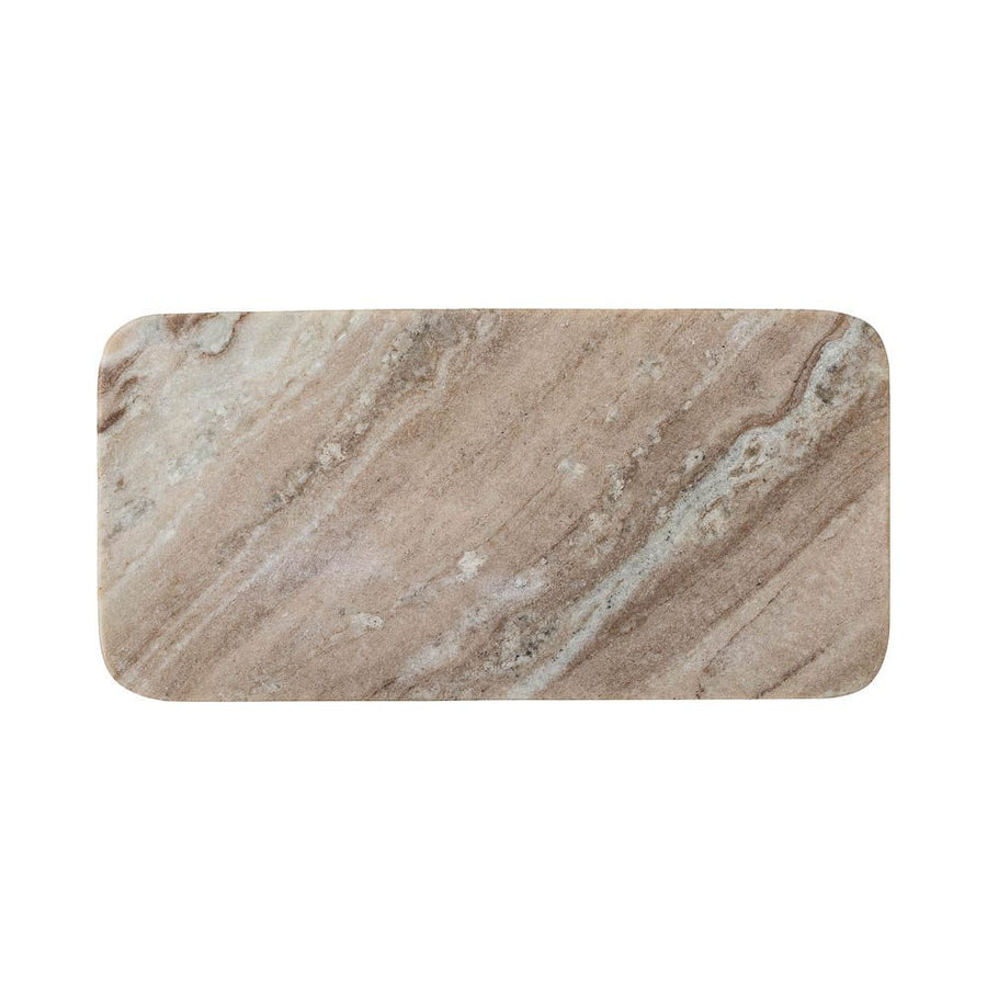 A top shot of Manuela tray made from marble for a food display or decor tray.