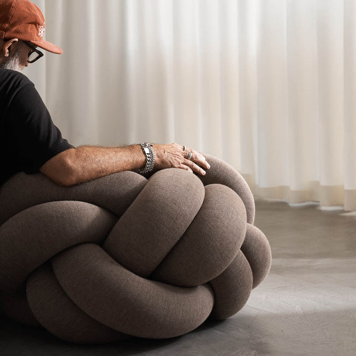 PRE-ORDER | DESIGN HOUSE STOCKHOLM Knot Floor Cushion, Brown - 2 Sizes