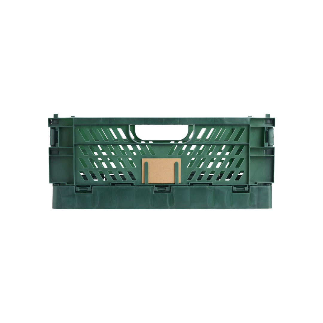 DESIGNSTUFF Slant Collapsible Crate, L, 50x33cm, Deep Green