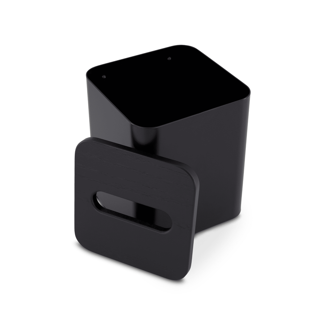 DESIGNSTUFF Square Tissue Box, Black