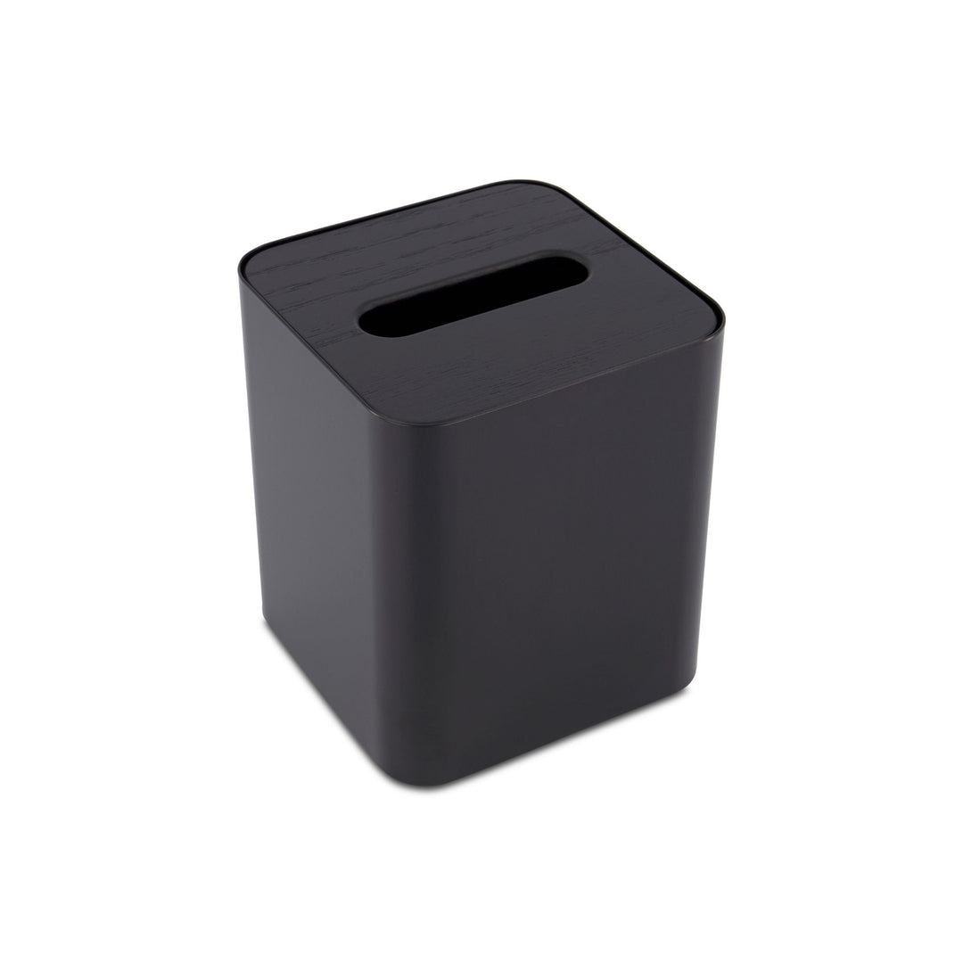 DESIGNSTUFF Square Tissue Box, Black