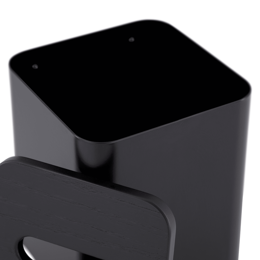 DESIGNSTUFF Square Tissue Box, Black