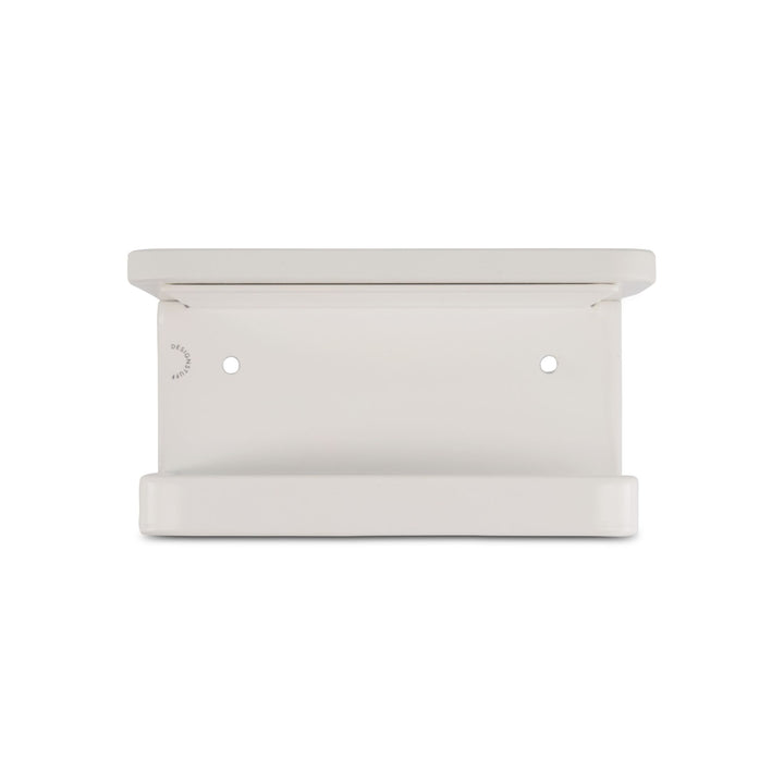 DESIGNSTUFF Toilet Roll Holder w/ Shelf Single, White