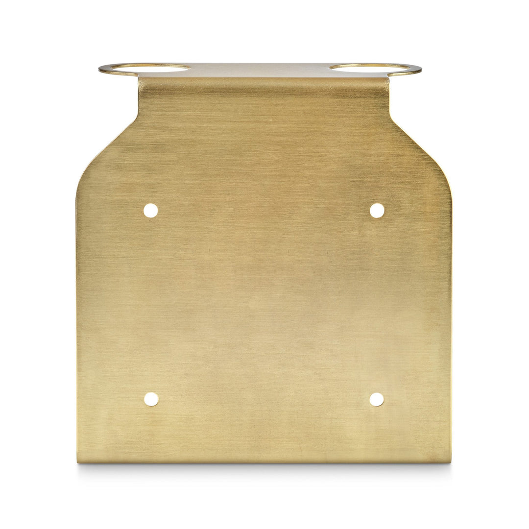 DESIGNSTUFF Dual Soap Dispenser Holder, Brushed Brass