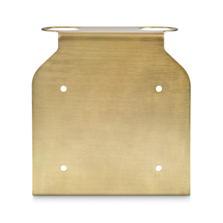 DESIGNSTUFF Dual Soap Dispenser Holder, Brushed Brass